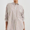Elsa Shirt Russet White Stripe