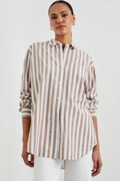 Elsa Shirt Russet White Stripe