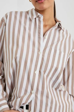 Elsa Shirt Russet White Stripe