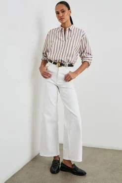 Elsa Shirt Russet White Stripe