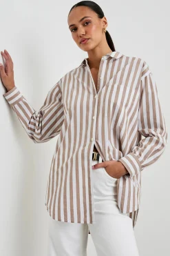 Elsa Shirt Russet White Stripe