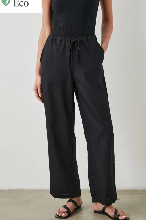 Emmie Linen Trousers Black