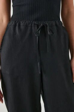 Emmie Linen Trousers Black