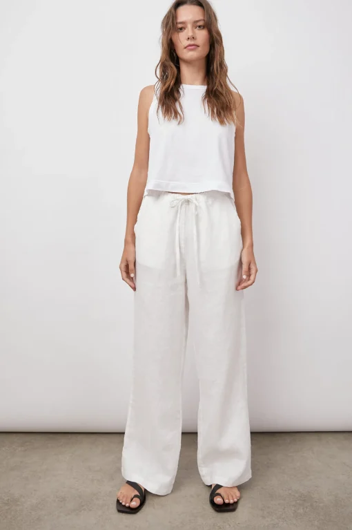 Emmie Linen Trousers White