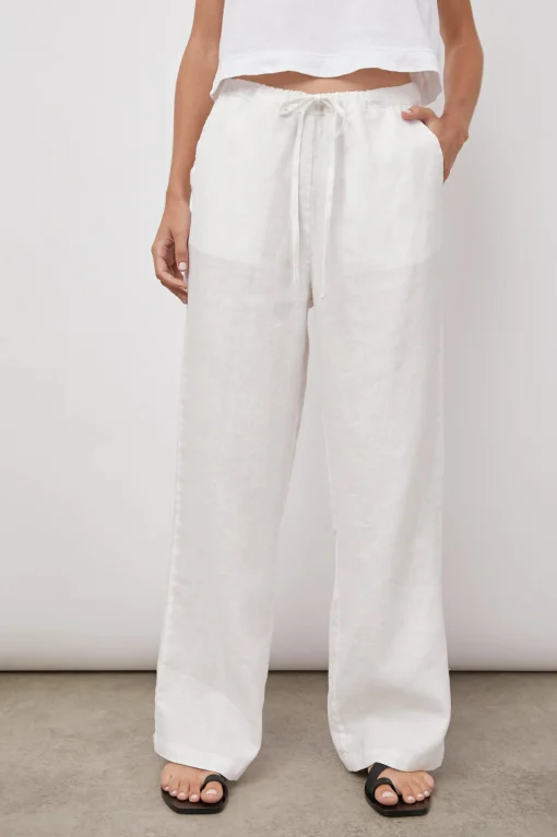 Emmie Linen Trousers White