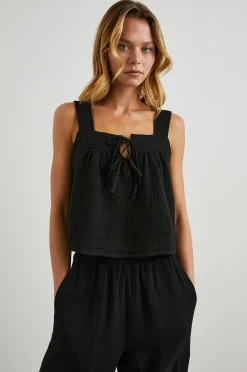 Enya Top Black Gauze