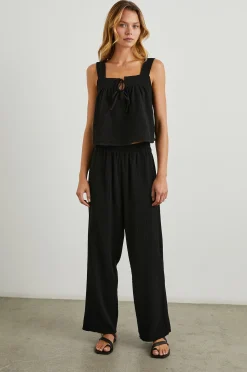 Enya Top Black Gauze