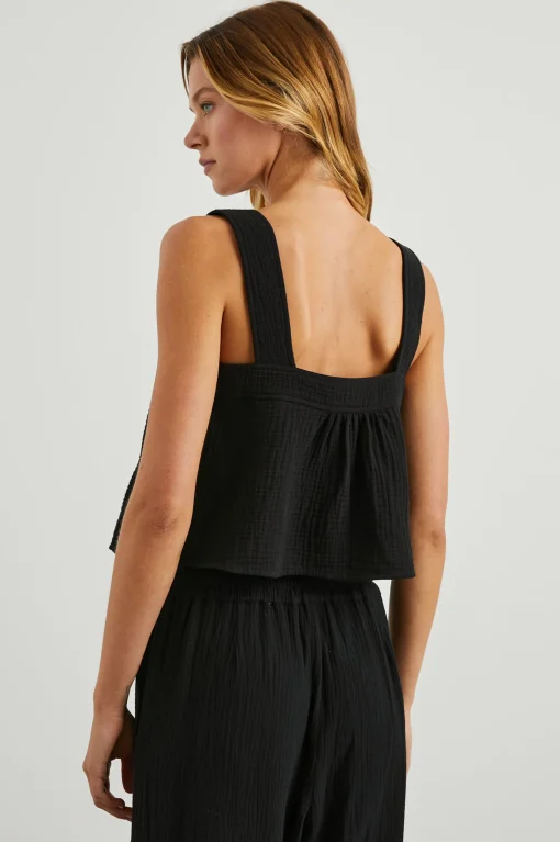 Enya Top Black Gauze