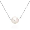 Essential White Pearl Necklace Silver