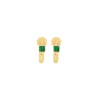 Everyday Twist Hoops - Malachite