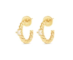 Everyday Twist Hoops- Cubic Zirconia