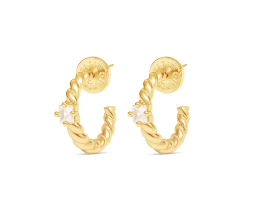 Everyday Twist Hoops- Cubic Zirconia