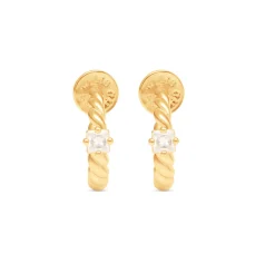 Everyday Twist Hoops- Cubic Zirconia