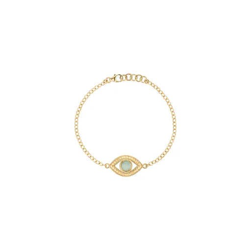 Evil Eye Green Quartz Bracelet