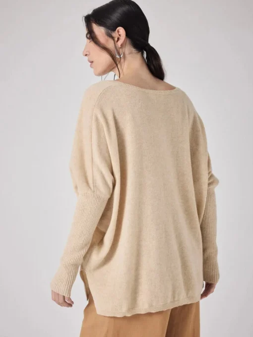 Faustine Jumper Beige Chine