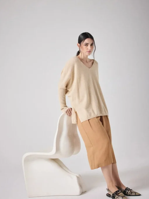 Faustine Jumper Beige Chine