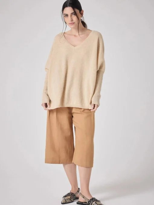 Faustine Jumper Beige Chine