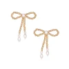 Fita Earrings Gold White