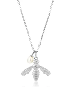 Flying Bee Pendant Silver