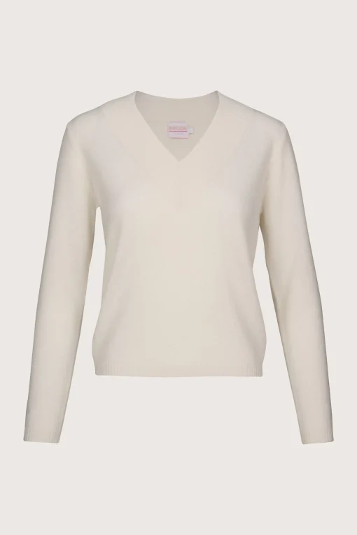 Frankie V Neck Jumper White