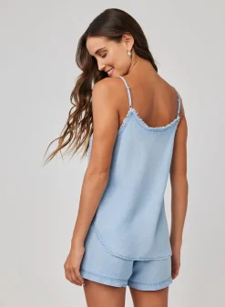 Frayed Edge Camisole Coastal Spray