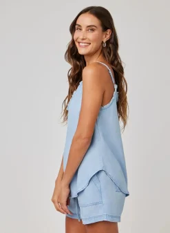 Frayed Edge Camisole Coastal Spray