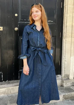 Frayed Edge Denim Dress