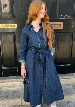 Frayed Edge Denim Dress