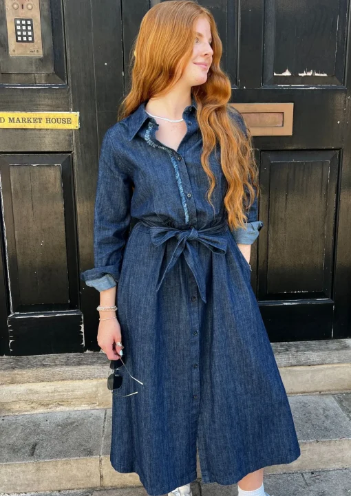 Frayed Edge Denim Dress