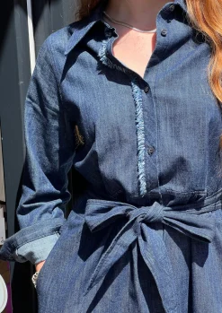 Frayed Edge Denim Dress