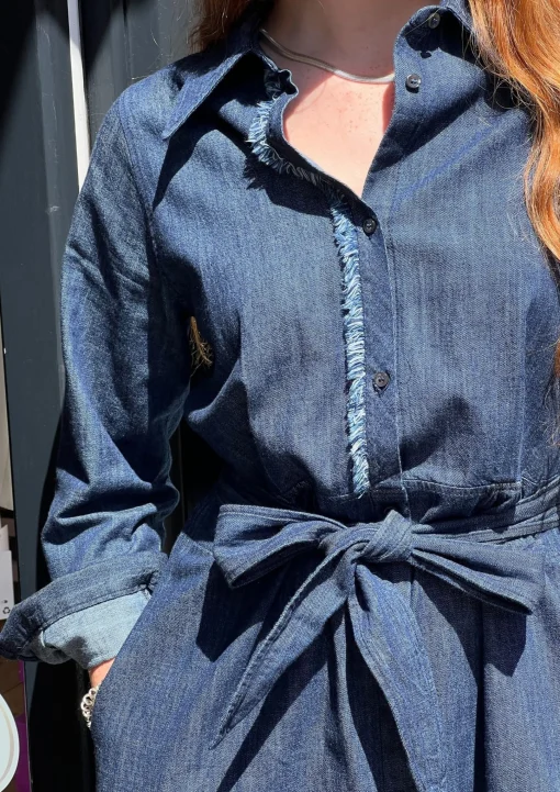 Frayed Edge Denim Dress