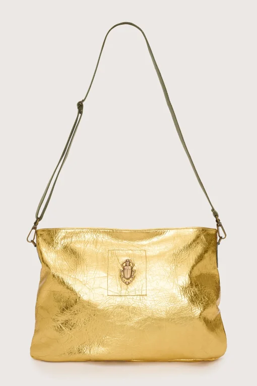Gold Metal Zaza Bag Kaki Strap