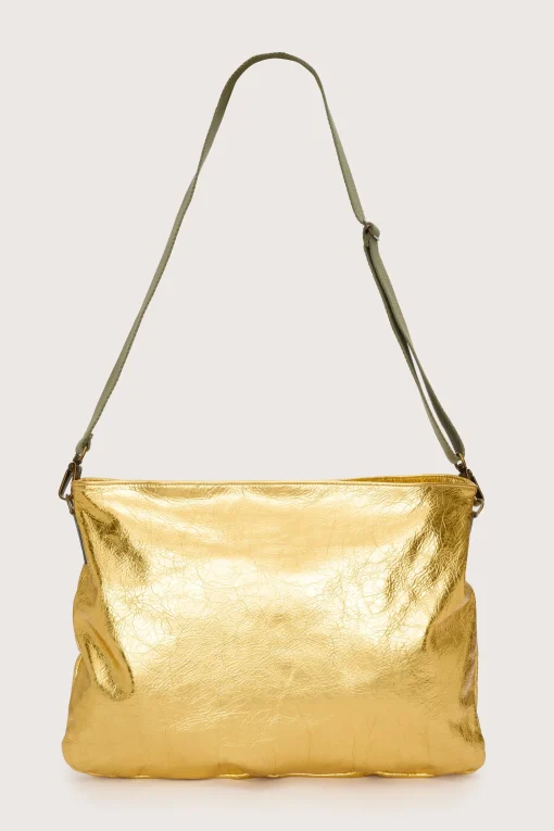 Gold Metal Zaza Bag Kaki Strap