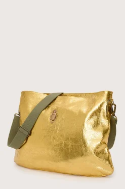 Gold Metal Zaza Bag Kaki Strap