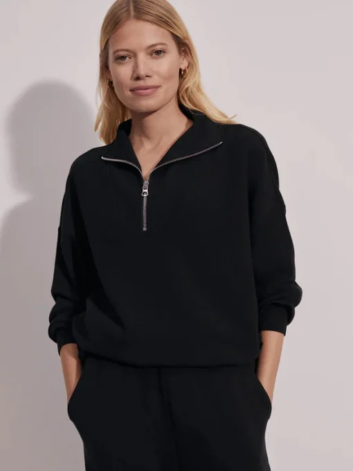 Hawley Half-Zip Sweat Black