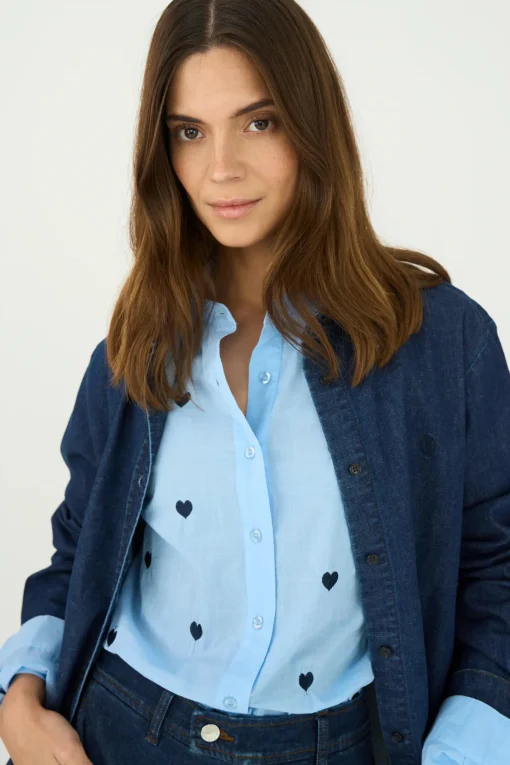 Heart Shirt Pale Blue