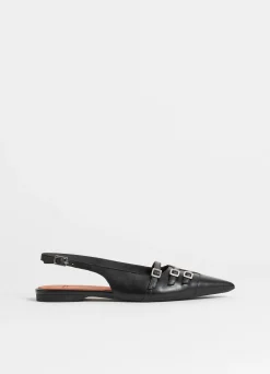 Hermine Black Slingbacks