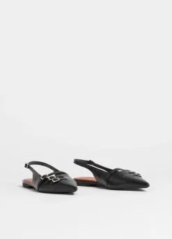 Hermine Black Slingbacks