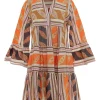Hermosa Short Dress Orange/Lilac