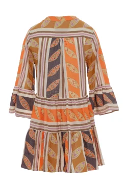 Hermosa Short Dress Orange/Lilac