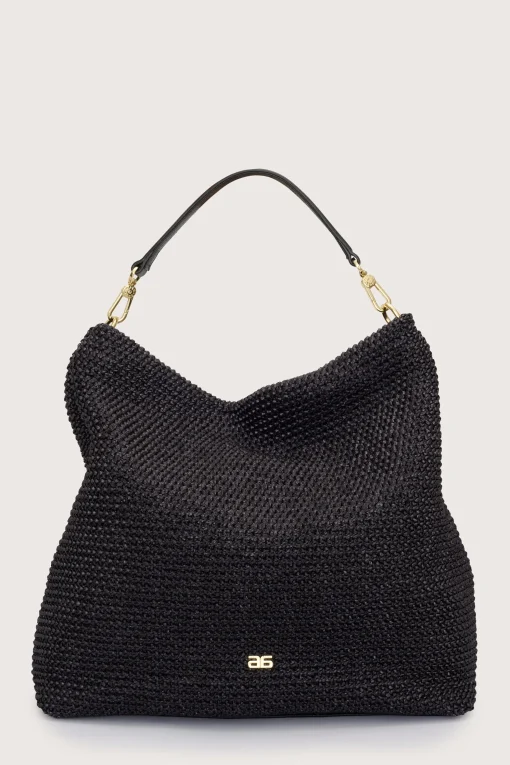 Hobo Kaia Raffia Bag Black