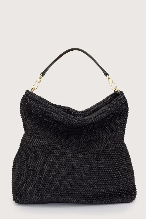 Hobo Kaia Raffia Bag Black