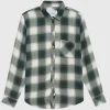 Hunter Shirt Ivory Olive Teal