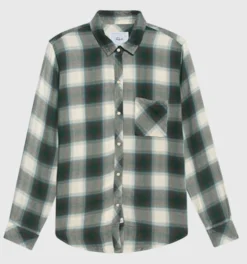 Hunter Shirt Ivory Olive Teal