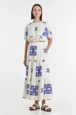 Iliokali Skirt Blue/Lime