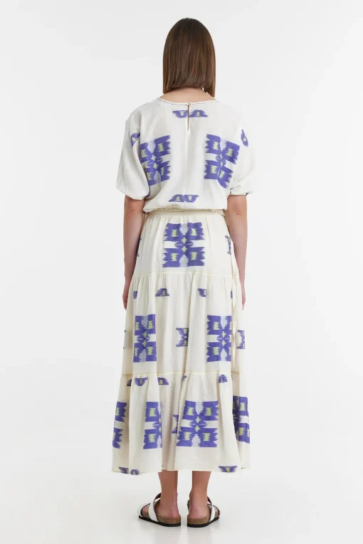 Iliokali Skirt Blue/Lime