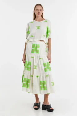 Iliokali Skirt Green/Fuscia