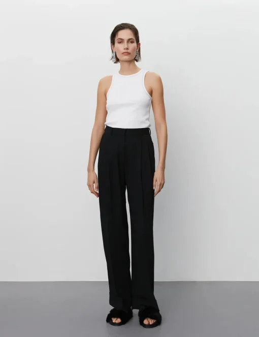 Jacques Classic Gabardine Trousers Black