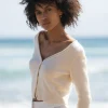 Jade Cashmere Cardigan Ivory