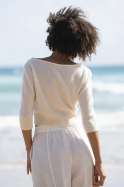 Jade Cashmere Cardigan Ivory